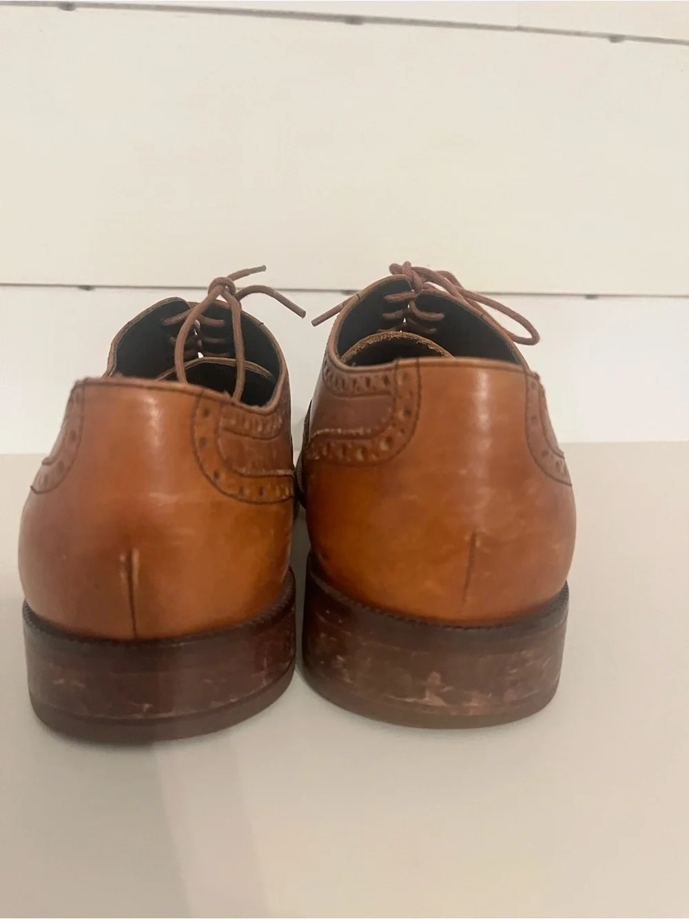 Cole Haan C12210 Leather Wingtip Oxfords Brown 11.5/12 Mismatched Read